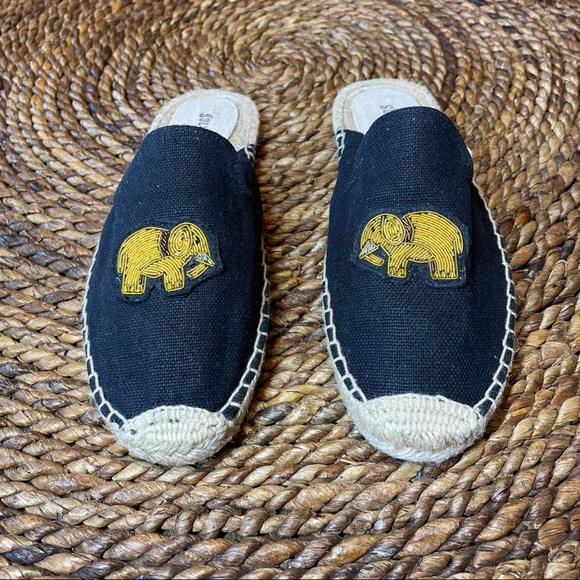 Soludos Elephant Beaded Espadrille Mules Slip-On - Picture 2 of 7